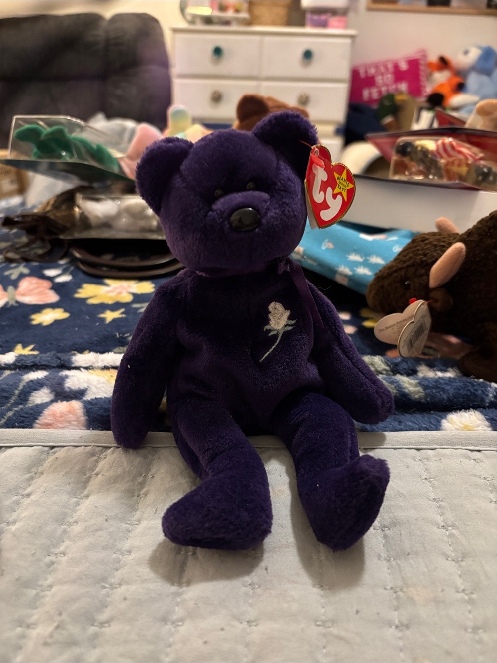 Ty Purple Princess Diana Bear Original Release NWT- Beanie Baby
